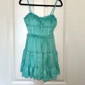 Never worn XXS wild fable mini sundress in green
